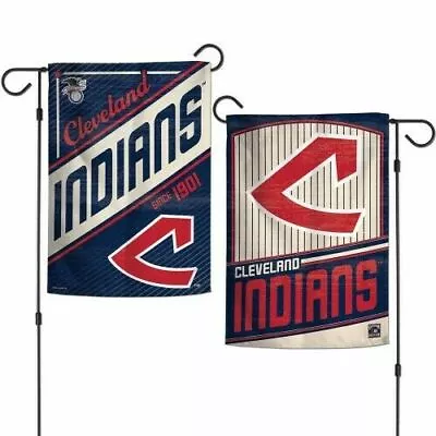 Cleveland Indians COOPERSTOWN  Double SIDED Garden Flag 12 X18  Outdoor Rated • $24.99