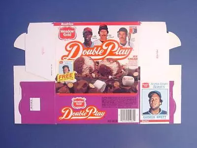 1986 Meadow Gold Ice Cream Box Boggs McGee Schmidt Brett - FLASH SALE • $12