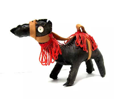 $7.95 • Buy Vintage One Hump Camel Figurine Handmade Leather