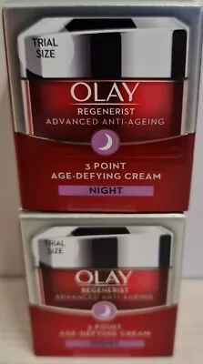 Olay Regenerist 3 Point Firming Anti Ageing Night Cream 15ml X 2 Creams • £9.99