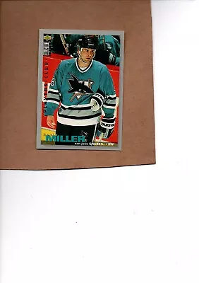 Kevin Miller Sharks 275 1995/96 Ud Coll Choice Players Club Card • $1.25
