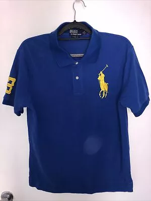 Ralph Lauren Men's Blue Classic Fit Polo Shirt Cotton Short Sleeve Small Pony • £24.99