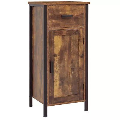 Side Cabinet With 1 Door & Drawer Small Storage Cabinet With Adjustable Shelf • $79.99