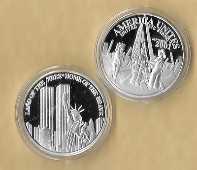 America Unites 911 9-11 Challenge Commemorative Medallion Silver Coin New • $10