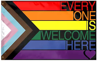 Rainbow Gay Pride LGBTQ+ Flag 3x5ft Progress Gay Pride Banner For LGBT Party • £7.18