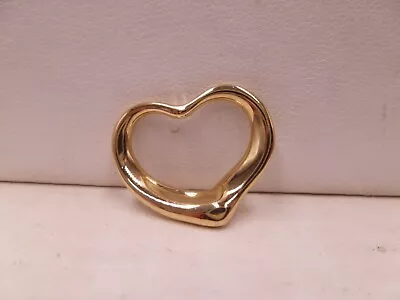 Tiffany & Co Elsa Peretti 18K Yellow Gold Open HEART Pendant Necklace 4.4 Grams • $500