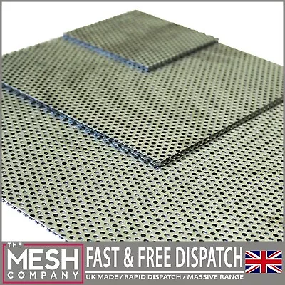 3mm Galvanised Steel (3mm Hole X 5mm Pitch X 1mm Thick) Perforated Mesh Sheet • £12.99