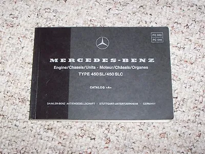 1976 Mercedes Benz 450SL 450SLC 450 SL SLC Engine Chassis Parts Catalog Manual • $181.30