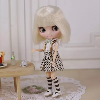 ICY DBS Middle Blythe Doll 1/8 BJD Joint Body White Skin Cute Set DIY Toys Girls • $54.41