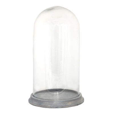 £43.99 • Buy Glass Display Cloche Bell Jar Dome Flower Preservation Vase Wooden Base H37cm 