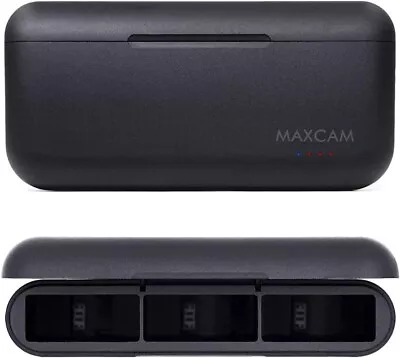 MAXCAM Power Triple Battery Charger Gopro HERO10/HERO9 Black • $55.12