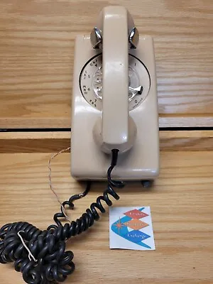 Vintage Western Electric Bell System Rotary Dial Beige Wall Hanging Telephone • $35