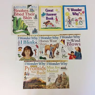 I Wonder Why Science Preschool Kindergarten 1st 2nd Grade 8 Picture Book Lot • $15.99