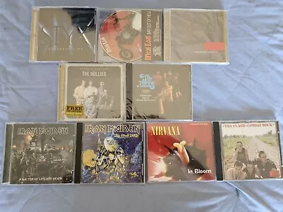 Classic Rock Cd Lot Styx Iron Maiden Nirvana Mixed Genre Cd Lot Some Brand New  • $0.99