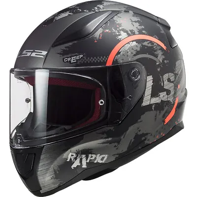 £69.99 • Buy Ls2 Ff353 Rapid Full Face Acu Motorcycle Motorbike Crash Helmet Circle Orange