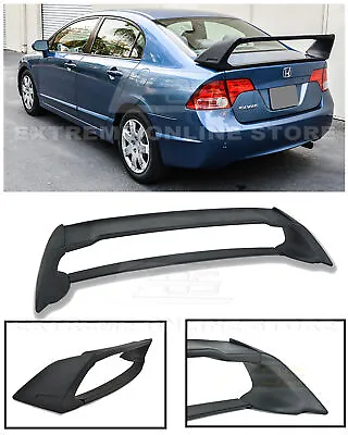 For 06-11 Honda Civic Sedan Mugen RR ABS Plastic Rear Trunk Lid Wing Spoiler • $99.98