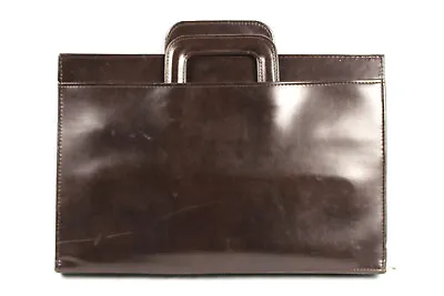 Vintage C & C Brown Leather Zip Close Briefcase With A7 3 Ring Binder Insert • $37.60