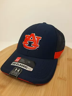 Under Armour Auburn Tigers Hat Cap Fitted Size: M/L Navy Blue Mesh Back On-field • $24.99