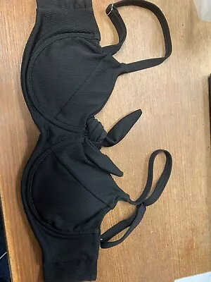 Ladies Black Bikini Top -Zaful - Size 12 • £2.50