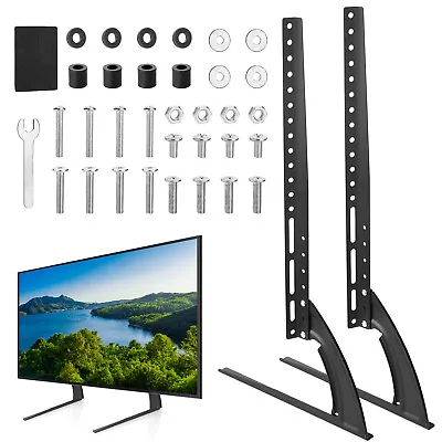 Heavy Duty TV Stand Leg Base Table Desk Top Pedestal Mount 27-65  For Samsung LG • £12.99