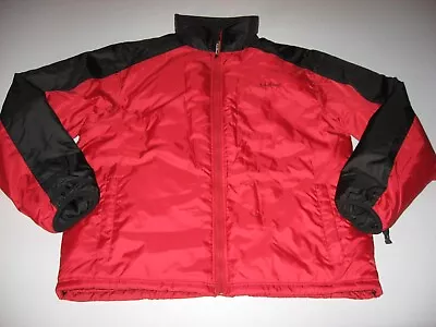 LL Bean Men's Primaloft Puffer Jacket Large Red Black • $55