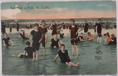 Vintage Surf View Pablo Beach Jacksonville Florida Postcard 1914 Divided Back • $14.65