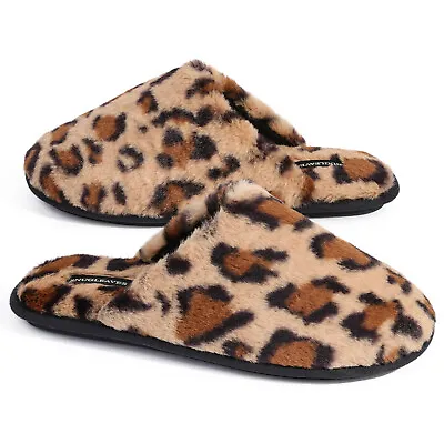 $25.29 • Buy Womens' Fluffy Comfort Memory Foam Slippers Warm Faux Fur Lined House Shoes Size