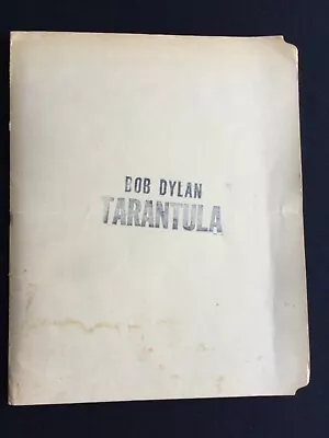 1970 BOB DYLAN. Bootlegged Pre-Publication Edition Of Tarantula  • $300