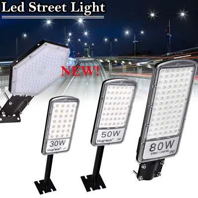 $354.99 • Buy 300W 100W 80W 50W LED Road Street Flood Light Parking Lot Spot Lamp Head Outdoor