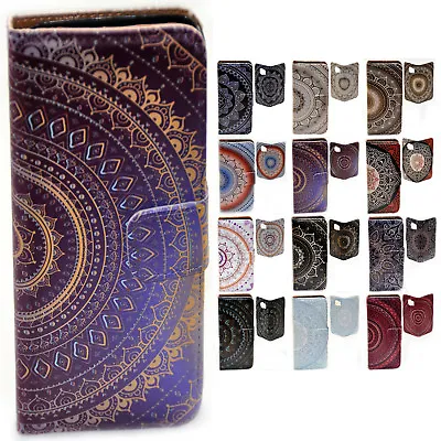 $13.98 • Buy For OPPO Series - Mandala Pattern Theme Print Wallet Mobile Phone Case Cover #1