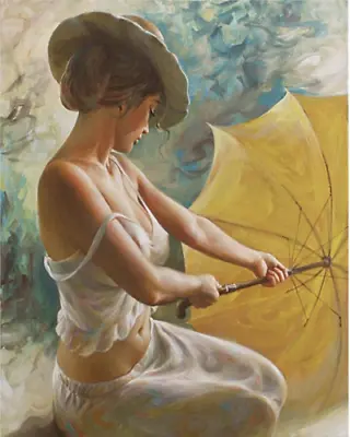 Paint By Numbers - Lady In The Sun - 40x50cm DIY Paint Kit - AU Stock • $39