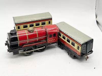 Vintage Chad Valley Engine Train 2 Carriages Red Kids Toy • £29.99