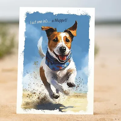 Jack Russell Terrier Dog From The Dog Dog Birthday Countryside Funny Card. • £4.05