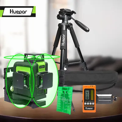 12lines Self Leveling Rotary Cross Line Laser Level With Tripod And Receiver Kit • $3.99