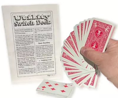 UTILITY SWITCH DECK Magic Trick Playing Cards Gimmick Magnet Coin Prop Close Up • $9.49