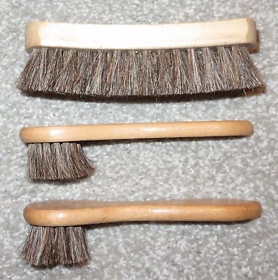 Lot Of 3 Kiwi Horsehair Shoe Polishing Brushes • $16