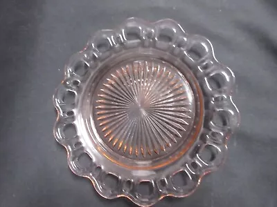 Vtg Old Colony Anchor Hocking Pink Depression Glass 6  Bread Plate MINT • $7.99