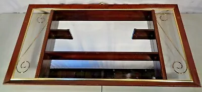 VTG Mid Century Modern Shadowbox Wall Mount Shelf W/Mirror Unit Retro 1960's • $159.95