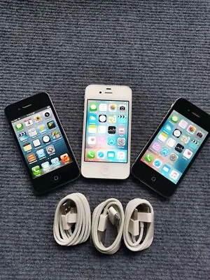 IPhone 4 4s 8/16/32/64GB Black/White Unlocked Tested Fully Working Phone • $33