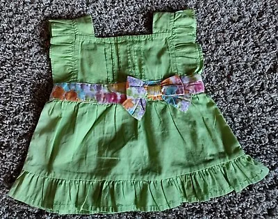 Gymboree 3-6 Month Butterfly Blossoms Green Shirt Floral Bow Spring Flower NWT • $8