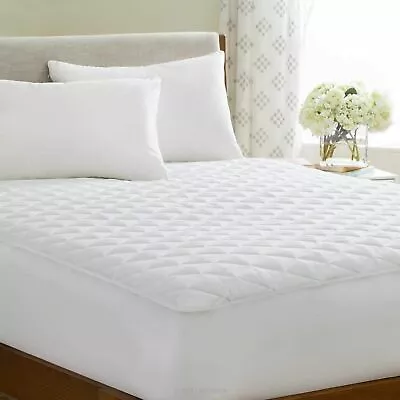 £10.99 • Buy Extra Deep 12 /30cm Quilted Matress Mattress Protector Fitted Bed Cover All Size