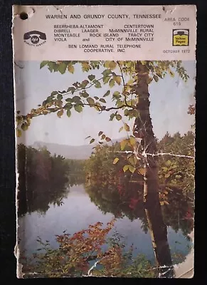 Oct 1972 Telephone Directory Viola Monteagle McMinnville Tracy City Tennessee • $15.99