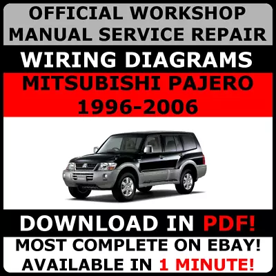 # OFFICIAL WORKSHOP SERVICE Repair MANUAL MITSUBISHI PAJERO 1996-2006 +WIRING# • $8.68