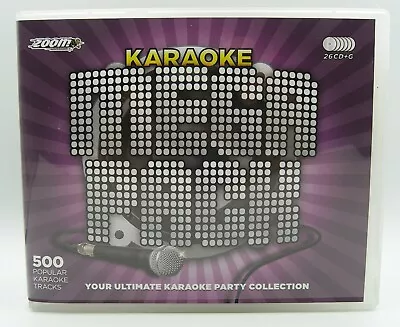 Zoom Karaoke Mega Pack - 500 Songs - 26 CD+G Discs In Handy Storage Box Set  • £39.95