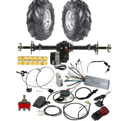 Go Kart Rear Axle Kit Wheel 48V 1000W Electric Differential Motor 4 Wheeler Quad • $179.46