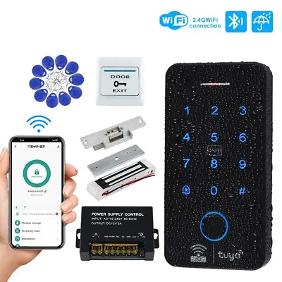 Digital Smart Door Lock Fingerprint Keypad Access Control Waterproof Strike Kits • £108.28