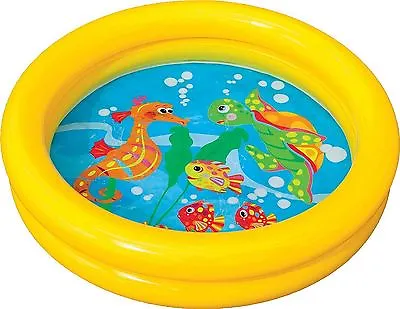 Inflatable Sunshade Swimming Pool Ring Float Boat Seat Baby Kids Toddler Raft • £6.89