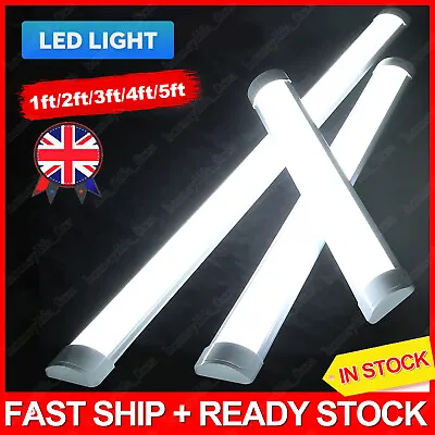 Led Batten Light 3ft4ft5ft Garage Fluorescent Fitting Tube Ceiling Wall Lamp • £9.86