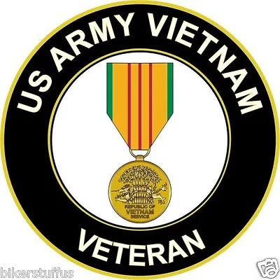 Us Army Vietnam Veteran Bumper Sticker Tool Box Sticker Laptop Sticker Oval  • $2.48