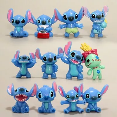 Anime Lilo & Stitch 12 PCS Action Figure Kids Toy Doll Gift Cake Topper Decor • £6.59